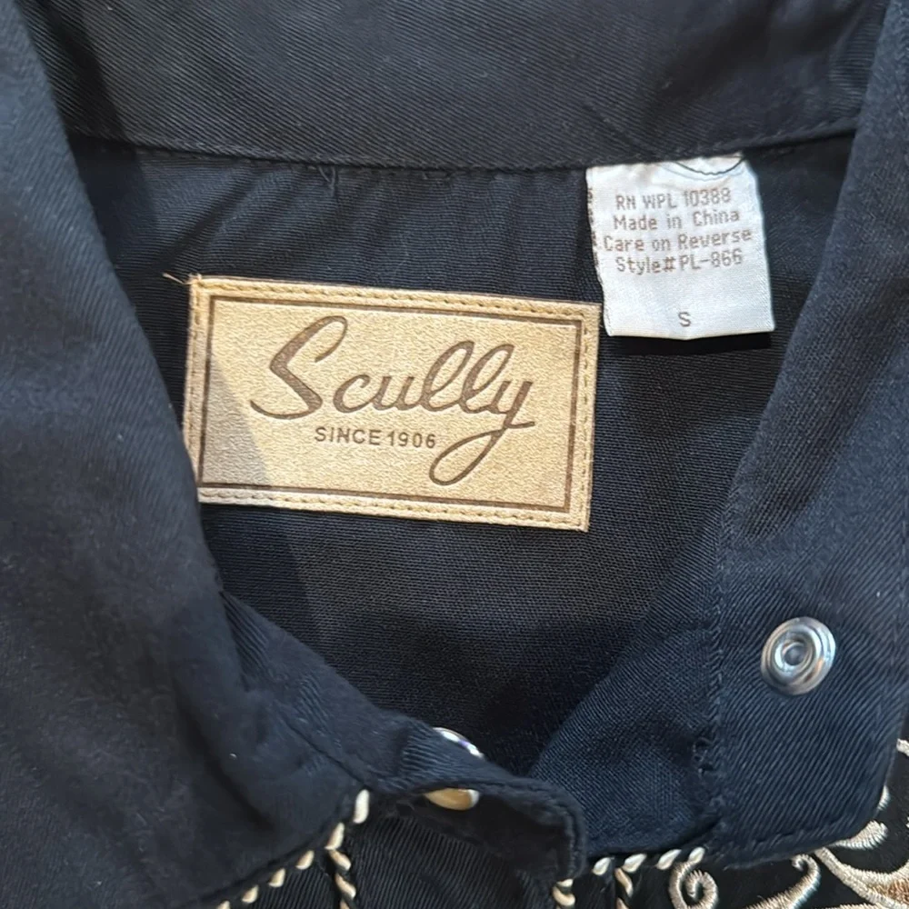 NWT SCULLY WOMEN'S SCROLL EMBROIDERED LONG SLEEVE PEARL SNAP WESTERN SHIRT - Picture 7 of 8